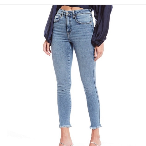 Free People Denim - Free people raw high waist leggings